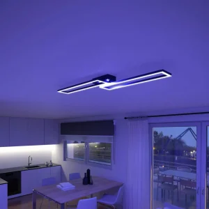 tint Müller Licht Plafonnier LED Ciso, RVB, CCT, noir^ Plafonniers Connectés