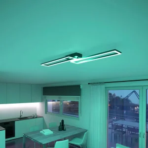 tint Müller Licht Plafonnier LED Ciso, RVB, CCT, noir^ Plafonniers Connectés