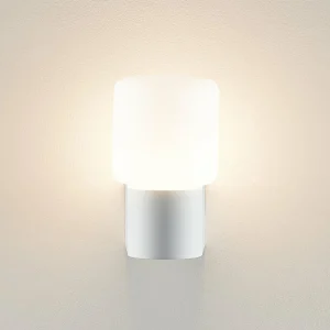 Molto Luce applique d'extérieur Lanu Flat, blanc, aluminium/verre^ Appliques Murales Extérieures