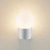 Molto Luce applique d'extérieur Lanu Round, blanc, aluminium/verre^ Appliques Murales Extérieures