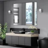 Molto Luce applique d'extérieur Lanu Round, chrome, aluminium/verre^ Appliques Murales Extérieures