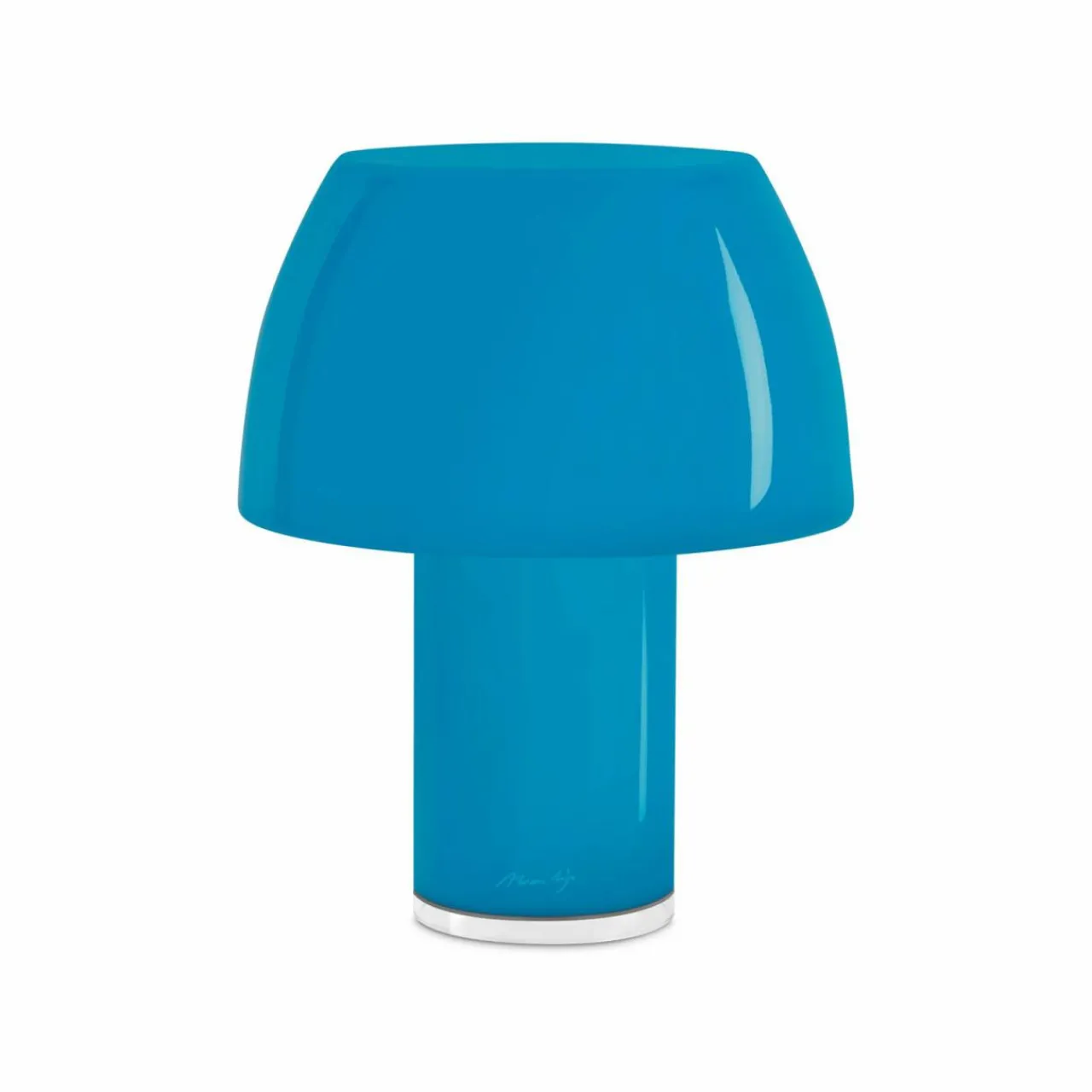 NEMO Lampe à poser LED rechargeable Lorosae, bleu, verre, IP54, USB^ Lampes Décoratives