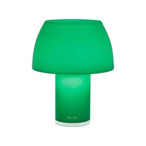 NEMO Lampe à poser LED rechargeable Lorosae, vert, verre, IP54, USB^ Lampes Décoratives