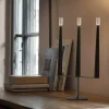 NEMO Lampe à poser LED rechargeable Sorrento, noir, 3 lampes, USB^ Lampes Décoratives