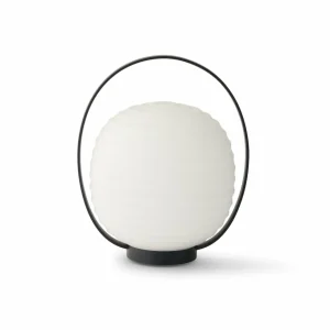 New Works lampe de table LED rechargeable Lantern, blanc, verre, intensité^ Lampes Décoratives