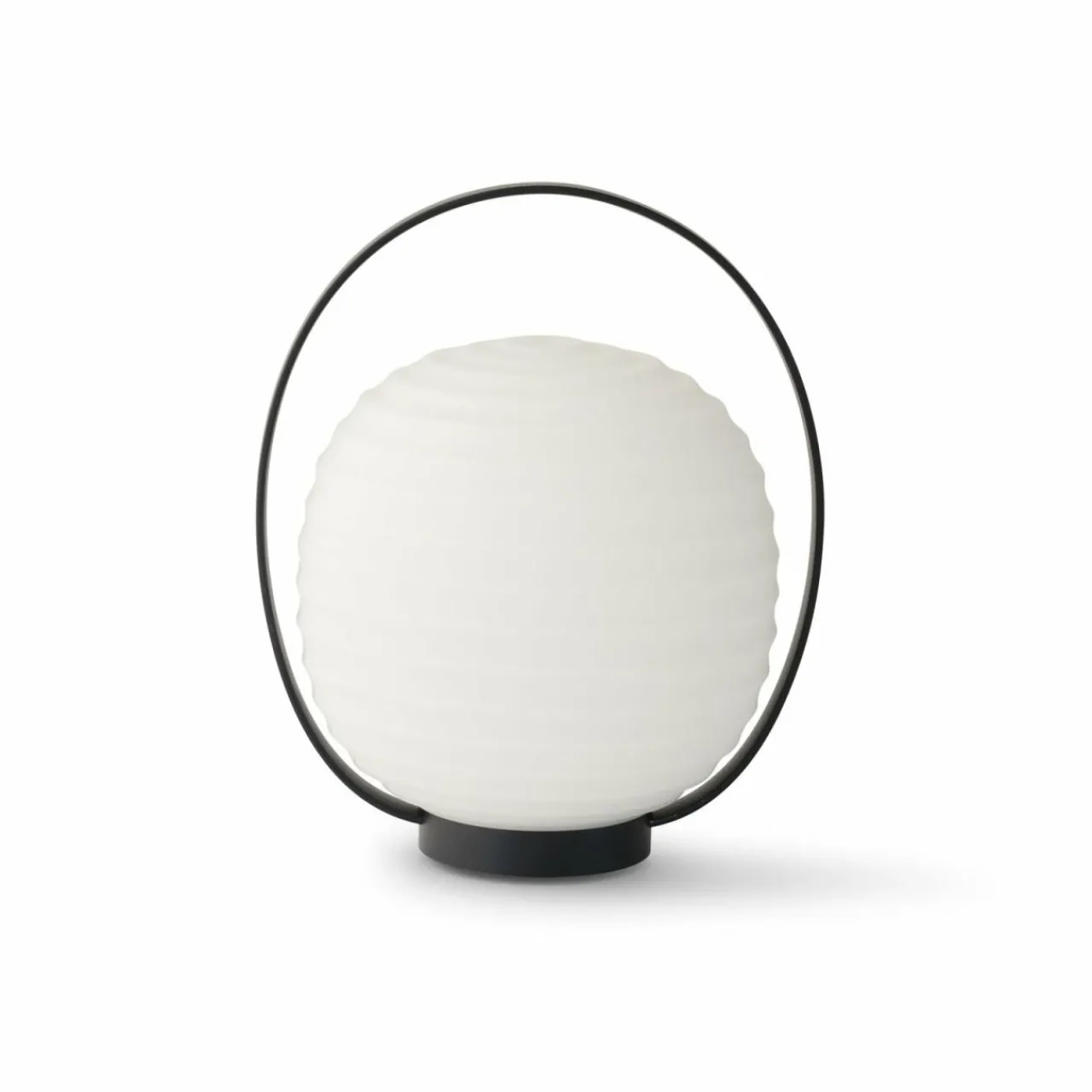 New Works lampe de table LED rechargeable Lantern, blanc, verre, intensité^ Lampes Décoratives