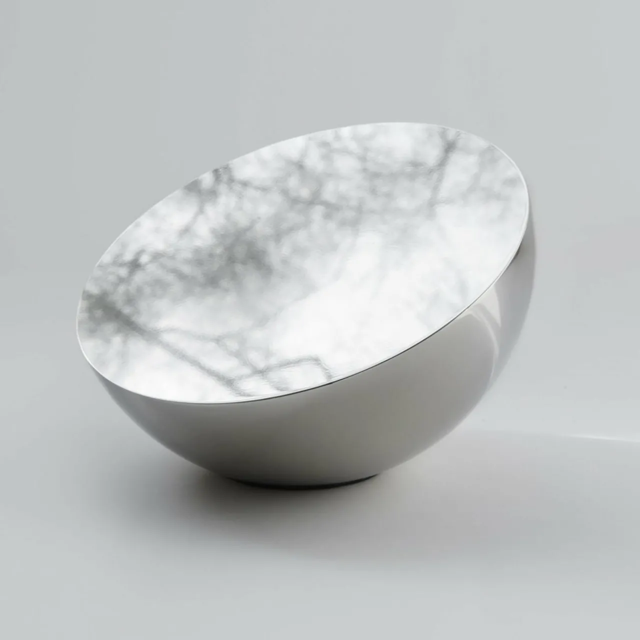 New Works miroir de table Aura, Ø 13 cm, acier inoxydable, poli^ Meubles & Aménagements