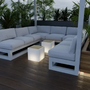 Newgarden Bora Table avec source lumineuse, plateau en bois^ Meubles & Aménagements