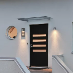 Konstsmide Numéro de maison lumineux Modena 7655, acier inoxydable^ Appliques Murales Extérieures