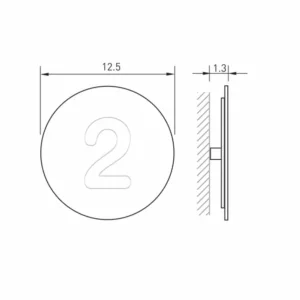 Absolut/ Radius Numéro de maison Round en inox - 7^ Boîtes Aux Lettres