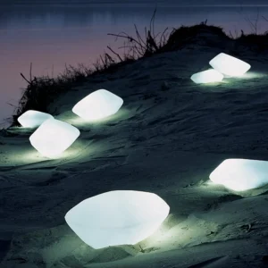Oluce Stones lampe décorative, longueur 42 cm^ Lampes Décoratives