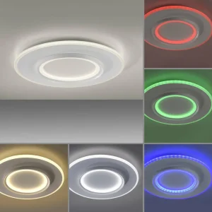 Q-Smart-Home Paul Neuhaus Plafonnier LED intelligent Q-Kalina, blanc, Ø 50 cm^ Plafonniers Connectés