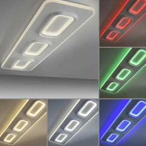 Q-Smart-Home Paul Neuhaus Plafonnier LED intelligent Q-Kalina blanc 115 x 30 cm^ Plafonniers Connectés