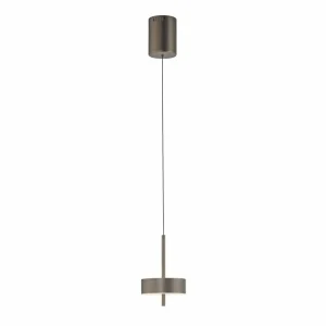 Q-Smart-Home Paul Neuhaus Suspension LED intelligente Q-Rotate brun foncé Ø14cm^ Suspensions Connectées