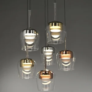 Q-Smart-Home Paul Neuhaus Suspension Smart LED Q-Kon multicolore à 6 lampes^ Suspensions Connectées