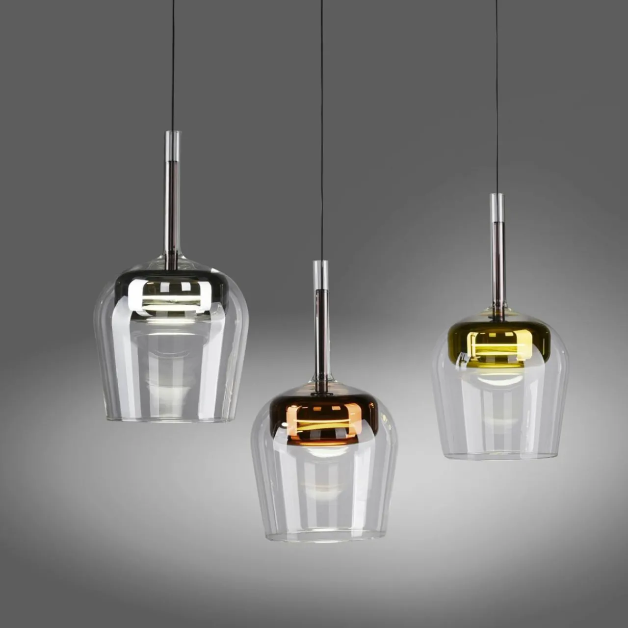 Q-Smart-Home Paul Neuhaus Suspension Smart LED Q-Kon multicolore à 3 lampes^ Suspensions Connectées