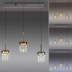 Q-Smart-Home Paul Neuhaus Suspension Smart LED Q-Kon multicolore à 3 lampes^ Suspensions Connectées