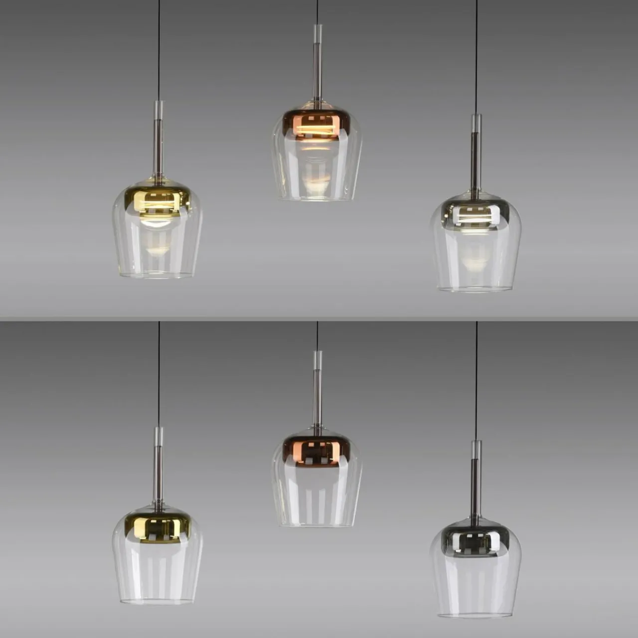 Q-Smart-Home Paul Neuhaus Suspension Smart LED Q-Kon multicolore à 3 lampes^ Suspensions Connectées