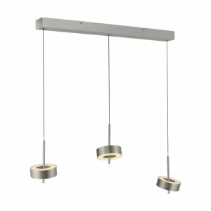 Q-Smart-Home Paul Neuhaus Suspension Smart LED Q-Rotate, aluminium 3 lampes^ Suspensions Connectées