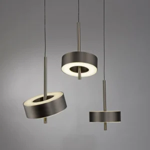 Q-Smart-Home Paul Neuhaus Suspension Smart LED Q-Rotate marron foncé à 3 lampes^ Suspensions Connectées