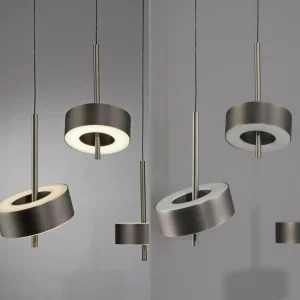 Q-Smart-Home Paul Neuhaus Suspension Smart LED Q-Rotate marron foncé à 3 lampes^ Suspensions Connectées