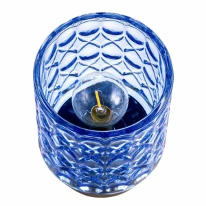 Pauleen Chic Glamour LED E14 batterie bleu/laiton^ Lampes Décoratives