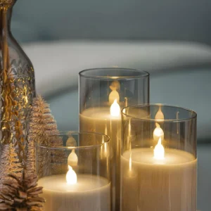 Pauleen Classy Smokey Candle 3 bougies LED^ Lumière De Noël