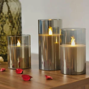 Pauleen Classy Smokey Candle 3 bougies LED^ Lumière De Noël