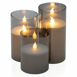 Pauleen Classy Smokey Candle 3 bougies LED^ Lumière De Noël