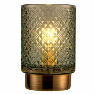 Pauleen Modern Glamour LED E27 turquoise/laiton^ Lampes Décoratives
