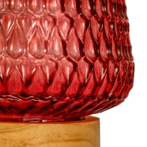 Pauleen Rose Glamour LED E27 pile pied bois^ Lampes Décoratives