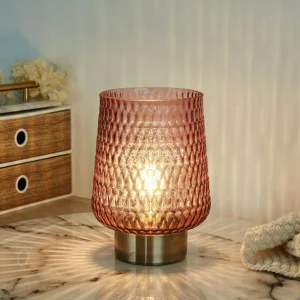 Pauleen Rose Glamour LED E27 pile pied métal^ Lampes Décoratives