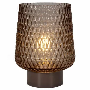 Pauleen Sparkling Glamour pile gris pied bois^ Lampes Décoratives