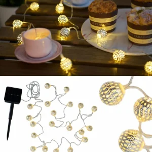 Pauleen Sunshine Glamour guirlande solaire argenté^ Lampes Décoratives