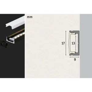 Paulmann Base profil, noir, blanc, 1 m^ Lampes Décoratives