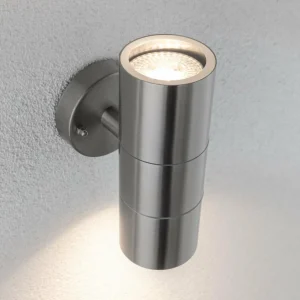 Paulmann Flame applique 2 lampes acier inox^ Appliques Murales Extérieures