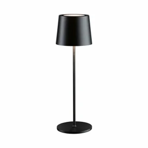 Paulmann Lampe à poser LED rechargeable Gilo, noir, plastique, IP44^ Lampes Décoratives