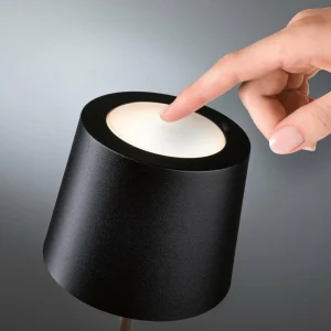 Paulmann Lampe à poser LED rechargeable Gilo, noir, plastique, IP44^ Lampes Décoratives
