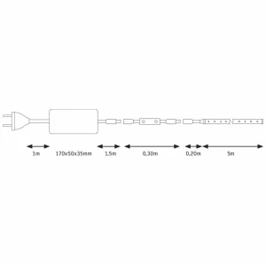 Paulmann Lampe décorative LED SimpLED 5 m, 4.000 K^ Lampes Décoratives
