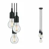 Paulmann Neordic Ketil suspension à 3 lampes noire^ Suspensions D'Extérieur