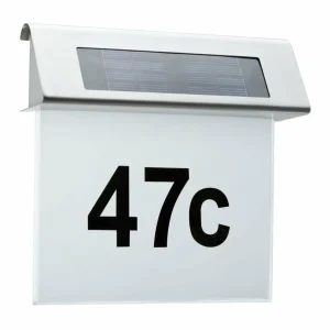 Paulmann numéro maison lumineux solaire LED, IP44^ Boîtes Aux Lettres