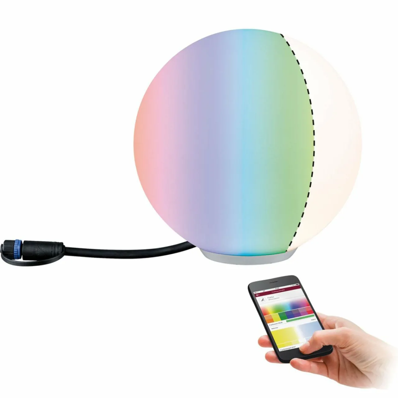Paulmann Plug & Shine Lampe décorative Globe ZigBee RGBW^ Lampes Décoratives