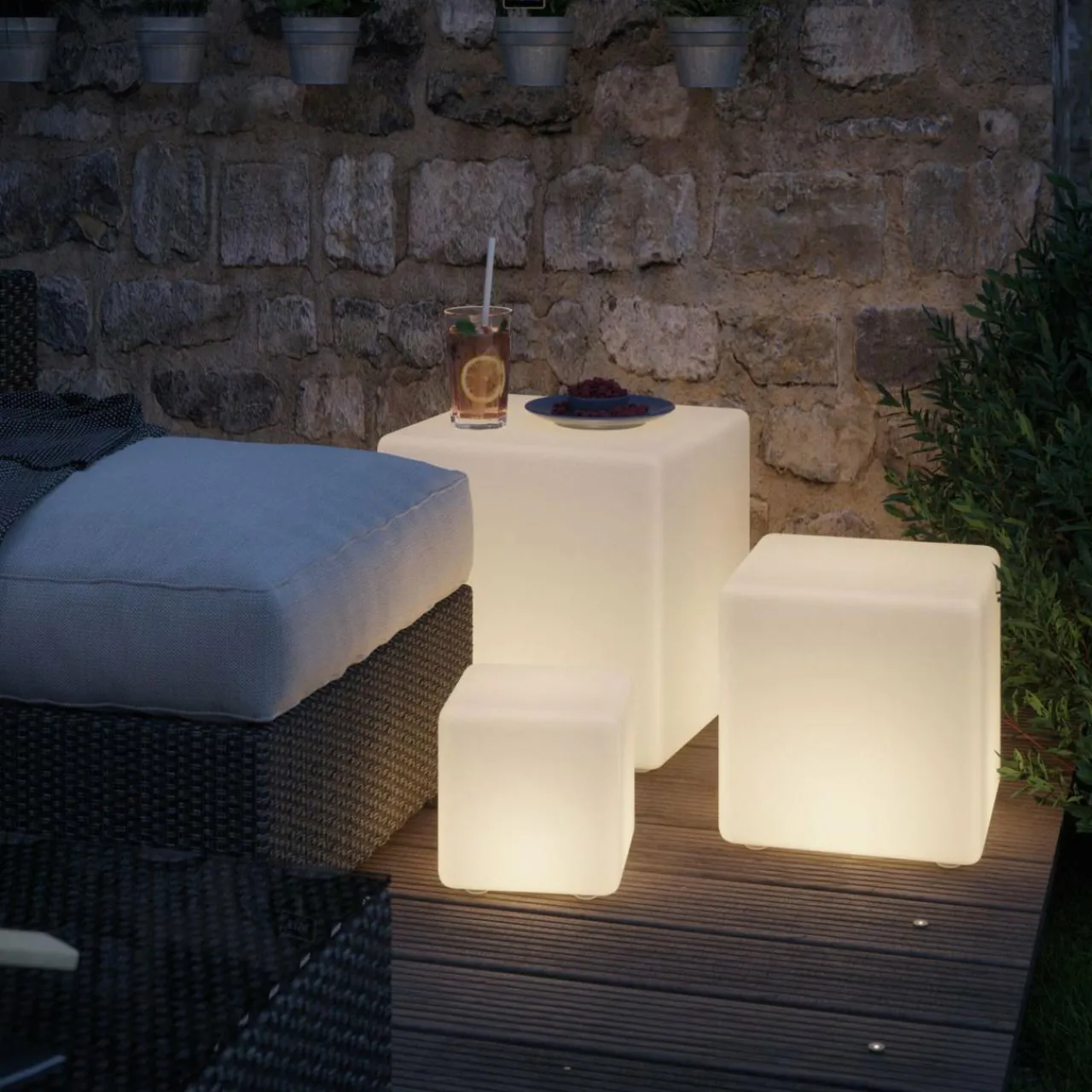 Paulmann Plug & Shine Lampe décorative LED Cube 30 cm^ Lampes Décoratives