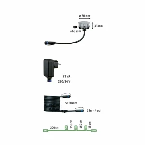 Paulmann Plug & Shine spot encastrable Floor 3 RGBW ZigBee^ Spots Encastrés Dans Le Sol D'Extérieur