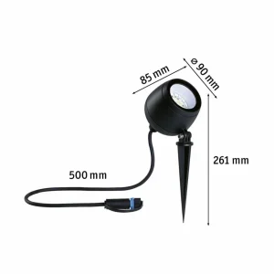 Paulmann Plug & Shine Spot LED Kikolo Piquet de terre, ZigBee, RGBW^ Éclairage Extérieur Connecté