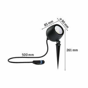 Paulmann Plug & Shine Spot LED Kikolo, ZigBee, 2.200 K^ Éclairage Extérieur Connecté