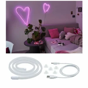 Paulmann ruban LED Neon Colorflex USB 1 m rose^ Lampes Décoratives