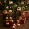 Sirius Pendentif décoratif Elly avec LED, Ø 7 cm, argenté^ Lumière De Noël