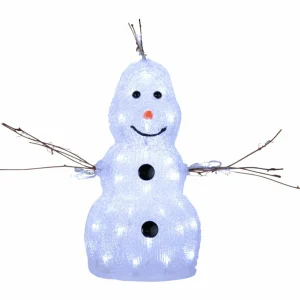 STAR TRADING Petite figurine LED Crystal Snowman extérieur^ Lumière De Noël