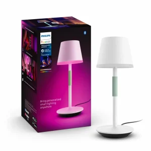 Philips Hue Go lampe de table LED abat-jour blanc^ Lampes Décoratives